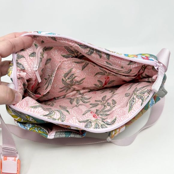 Vera Bradley Rain Forest Canopy Pattern Utility Small Crossbody Bag - Picture 5 of 7